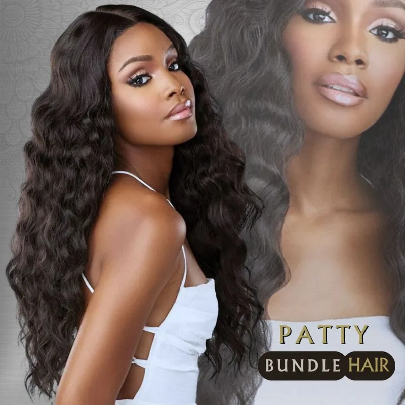 Cabelo Ondulado Ser Mulher Modelo Patty 320 gramas Entrelace Com Top Closure 75 cm Kanekalon Futura