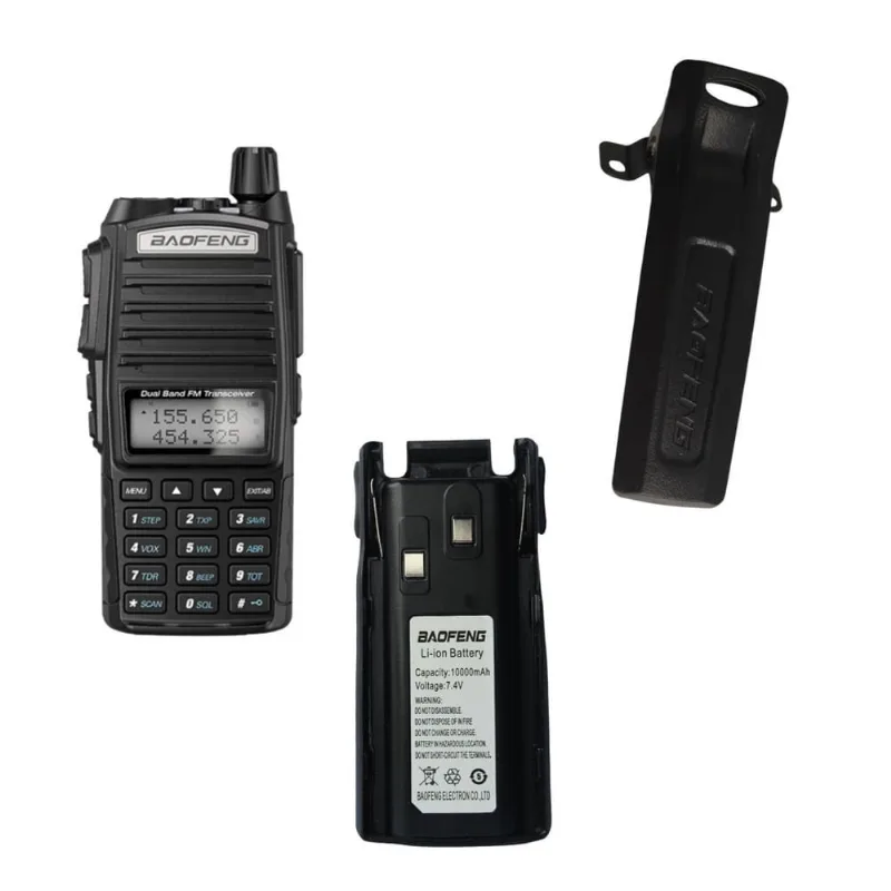 Radio Uv82 Bateria Clipe Somente Walk talk Reposiçao