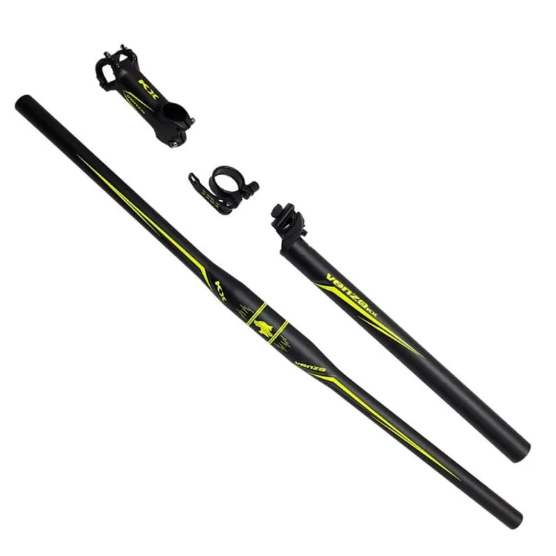Kit Venzo Com Guidão/Canote/Suporte Guidão e Abraçadeira
