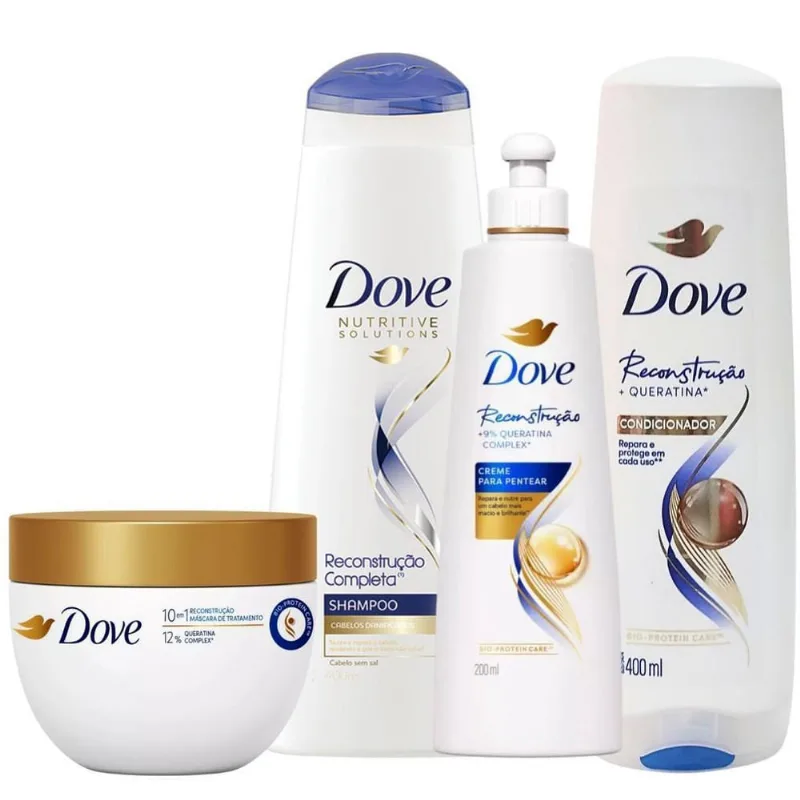 Kit Dove Reconstrução 10 Em1Cabelo Danificado Hidratação