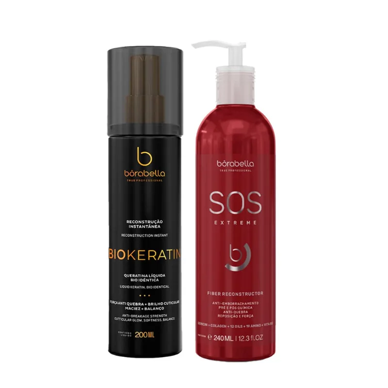 Kit BioKeratin Queratina 200ml e sos Extreme 240ml Borabella