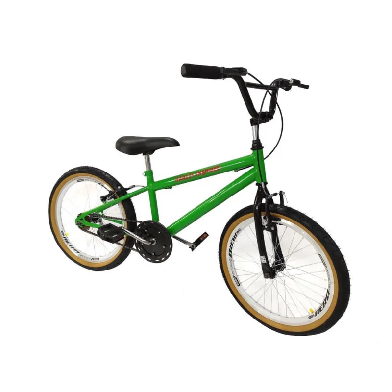 Bicicleta aro 20 masculino tipo bmx aero sem marchas verde k