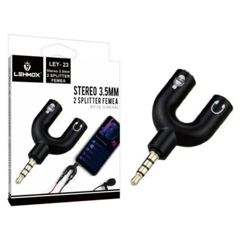 Fone Headset Microfone Lapela P2 X P3 Áudio
