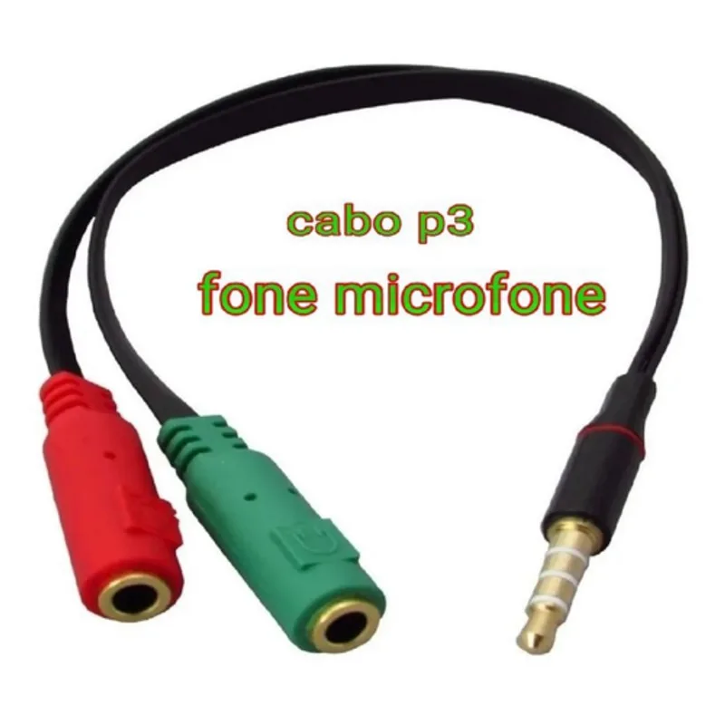 Cabo P3(p2 Combo) Fone E Microfone Headset Melhor