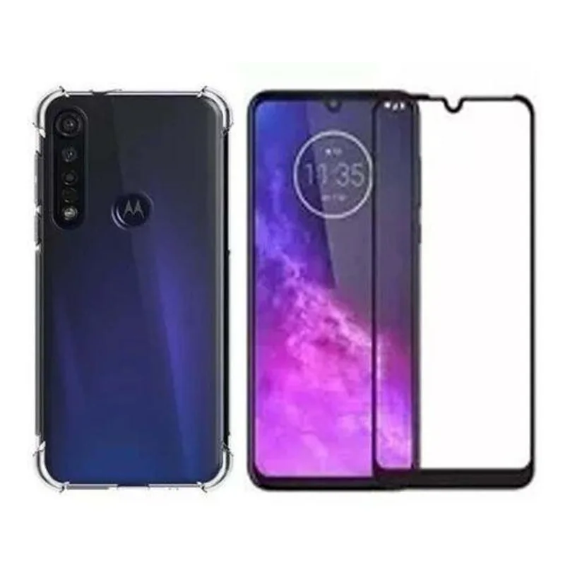 Película De Vidro 3d Motorola One Macro + Capa Antiimpacto