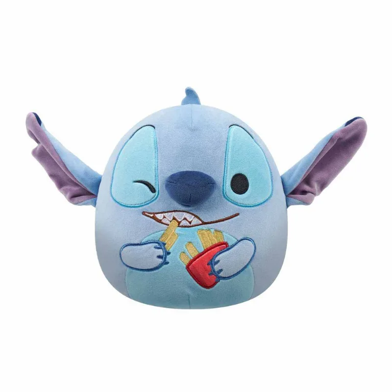 Pelúcia Squishmallows 20Cm Do Stitch Com Batata Frita Disney