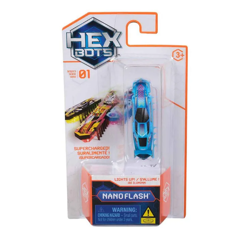 Brinquedo Robo Sensorial Nano Flash Azul E Rosa - Hexbots