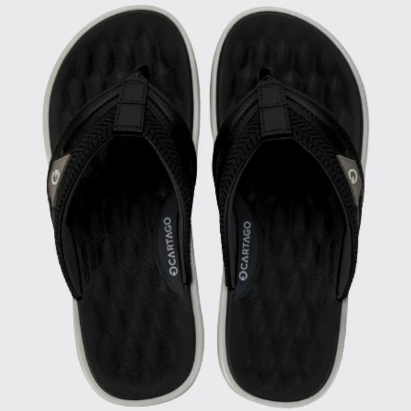 Chinelo Masculino De Dedo Conforto Cartago Malta Iv 12496 - Cinza/preto - 39