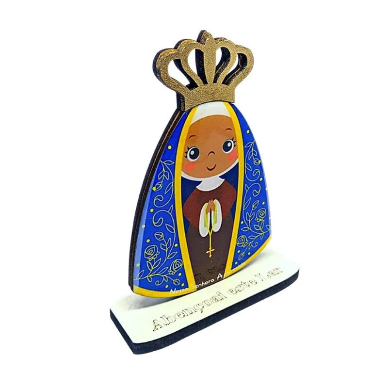 Nossa Senhora Aparecida Mdf Resinada Lembrancinha 13cm