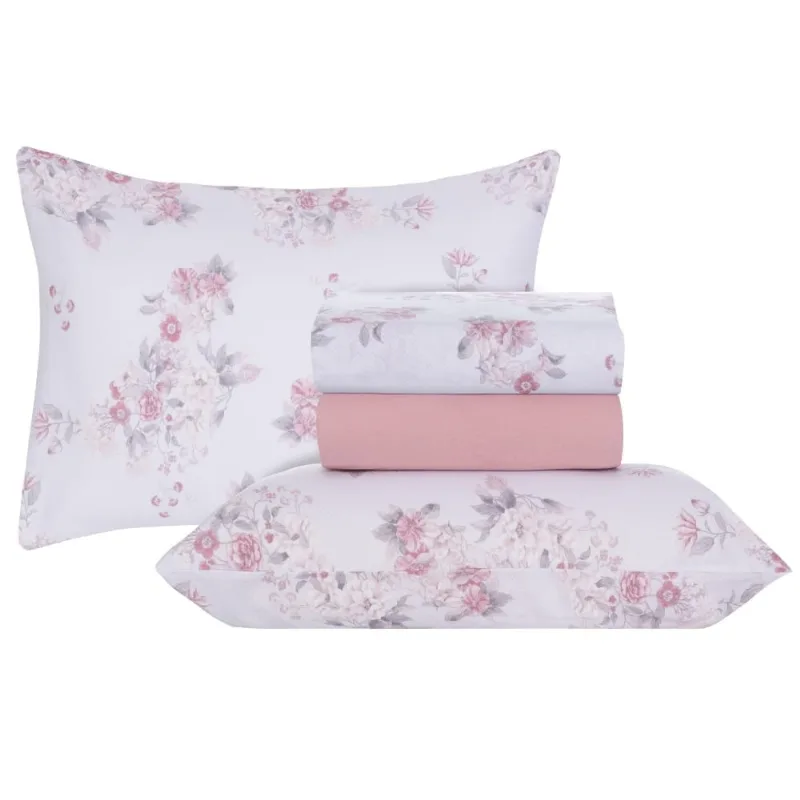 Jogo de Lençol Cama Box Queen Kit 4 Peças Com Elástico Sonhare Sultan Lisboa