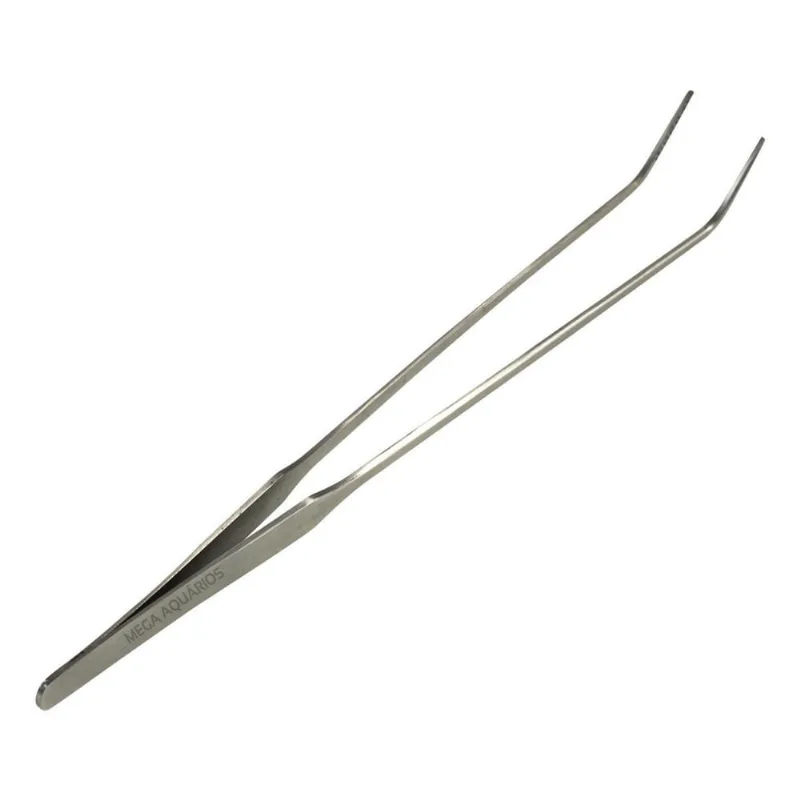 Pinça Curva 26Cm Aquário Plantado Terrário Aço Inoxidável