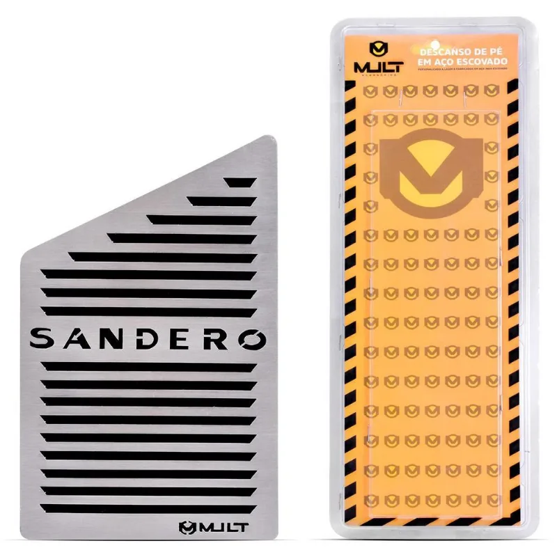 Descanso De Pe Mult Baixo Relevo Aço Inox Sandero 2014-2023