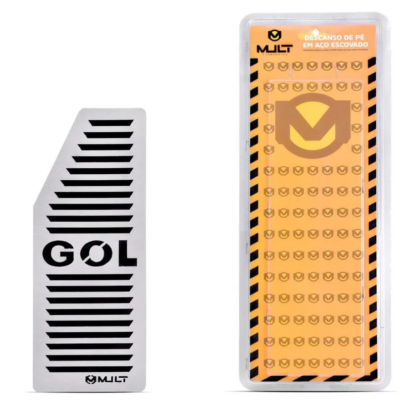 Descanso De Pe Mult Baixo Relevo Aço Inox Gol 2016 2017 2018