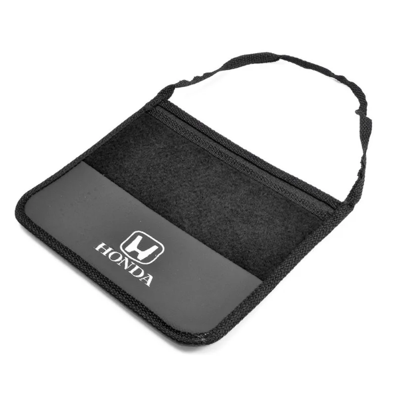 Porta Lixo Carro Honda Preto Bordado - Resistente E Fácil