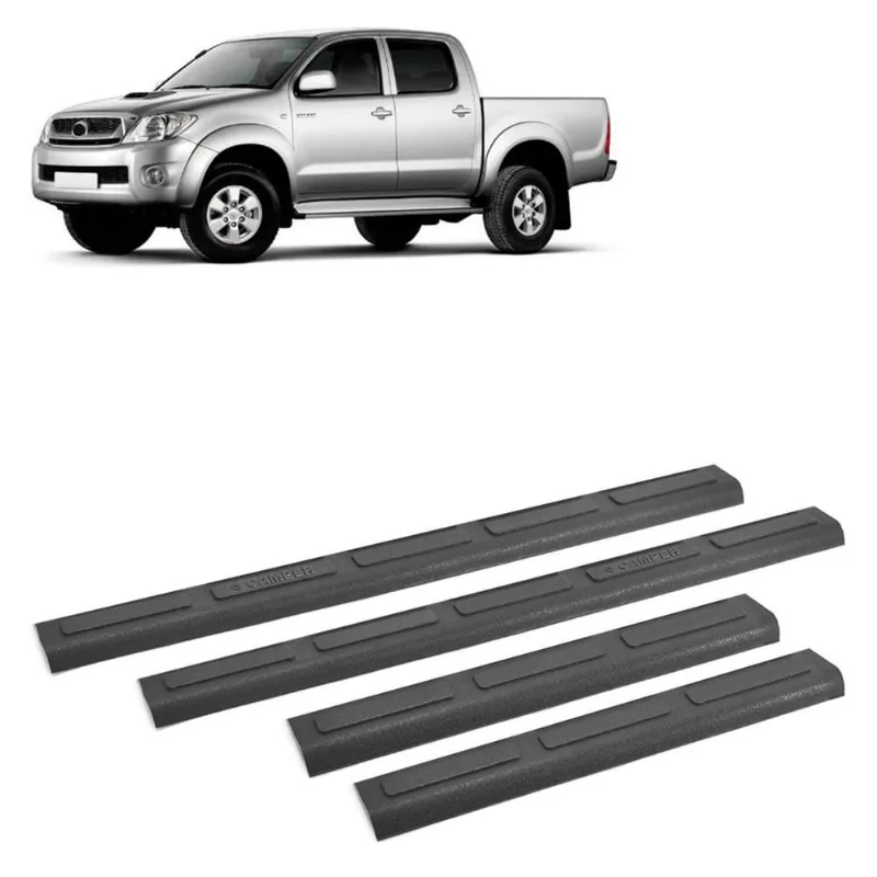 Soleira Porta Plástico Injetado Cinza Hilux Dupla