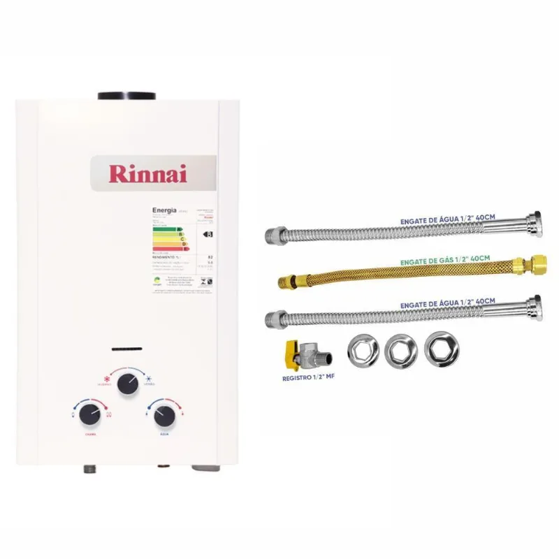 Rinnai 11 Litros M110 Cfh Gn Mecânico + Kit Ligação De 40cm