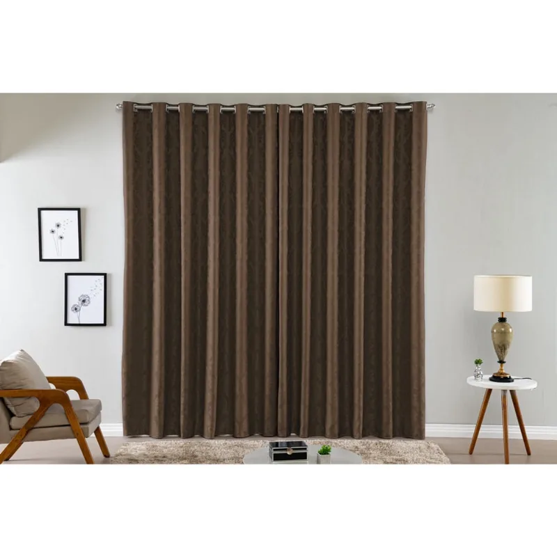 Cortina de Jacquard Luxo Semi Blackout para Decoração de Sala Quarto Escritório 2,00m x 1,70m