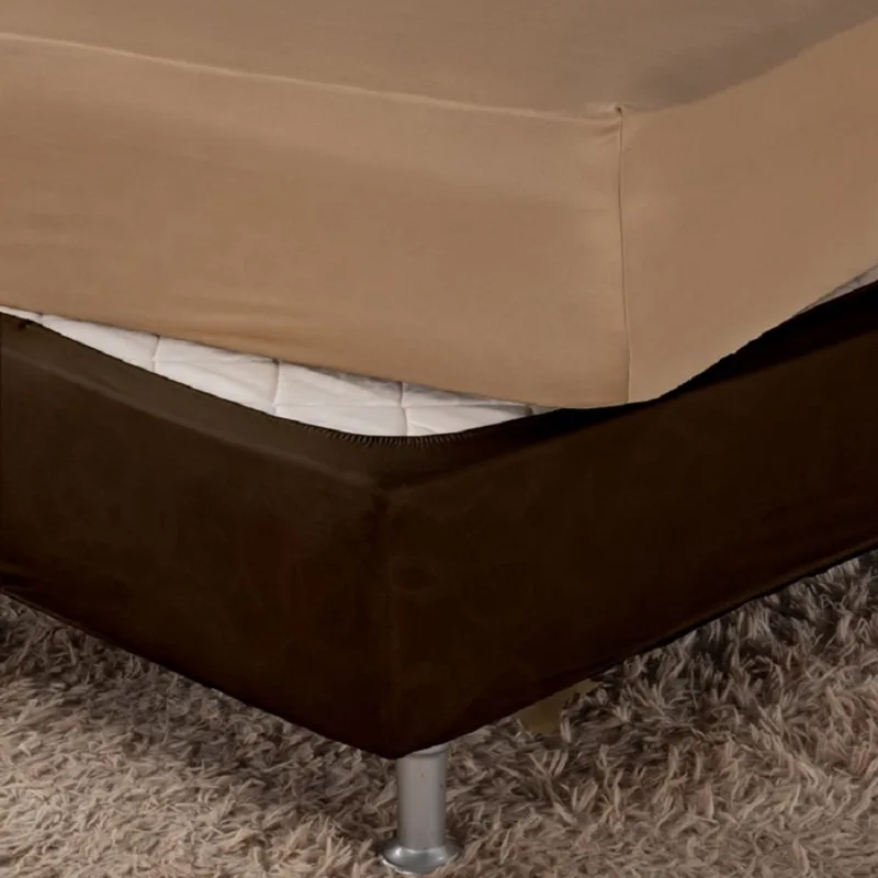 Saia Box Fit Cama King Capa com Elástico Malha Helanca se Ajusta ao Box 1 pç
