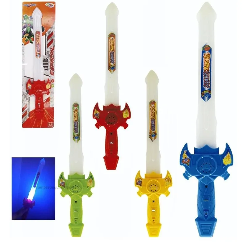 Espada De Brinquedo Com Som E Luz Led 45cm Dia Das Crianças