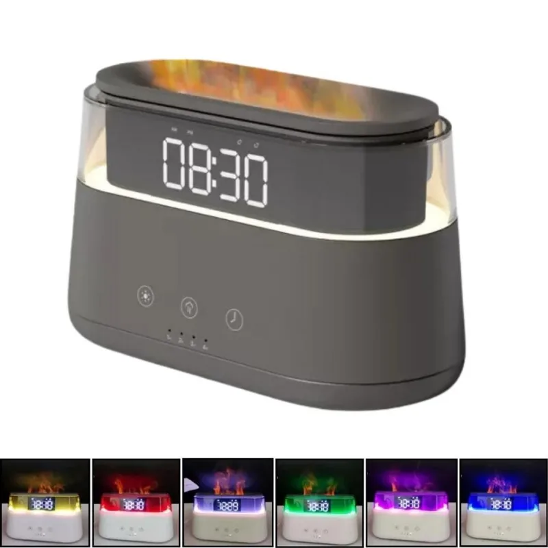 Difusor Aromático Ultrassônico Com Relógio Led Usb
