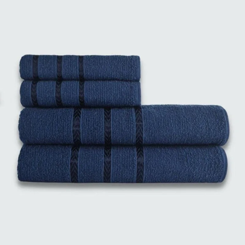 Jogo de Toalha de Banho Verona 4 Peças 100% Algodão 230g-m² Macio Azul - OUTRAS - Cama, Mesa E Banho