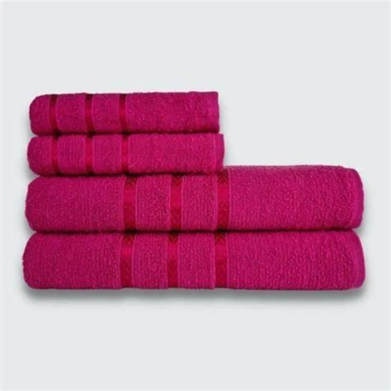 Jogo de Toalha de Banho Verona 4 Peças 100% Algodão 230g-m² Rosa - OUTRAS - Cama, Mesa E Banho