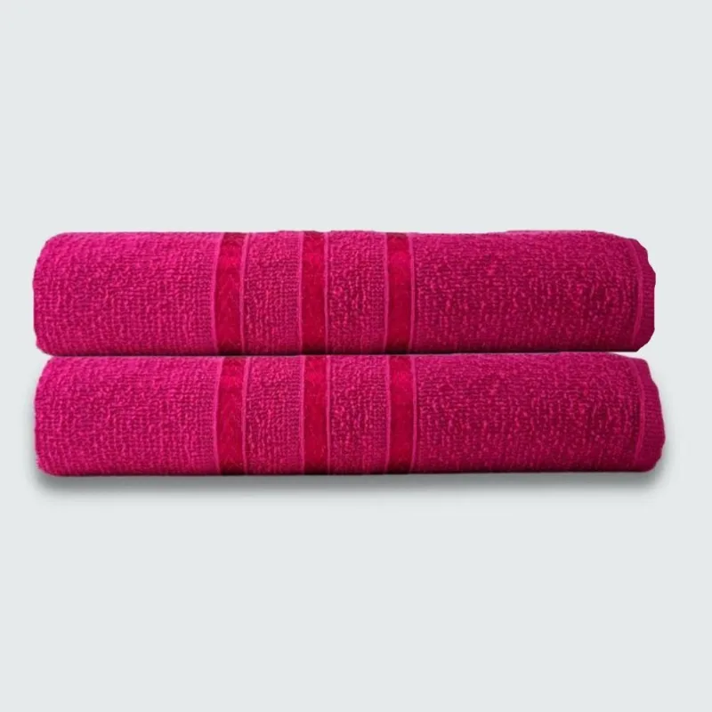 Toalhas P- Secar Pet 2 Peças Beka 70x125 Cm 100% Algodão Rosa Pink