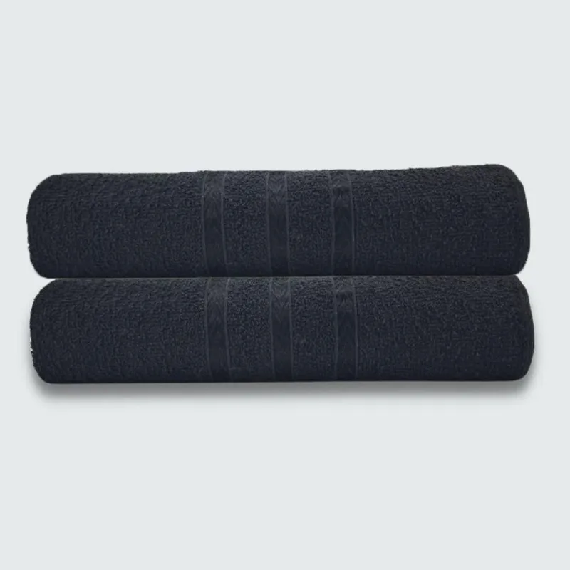 Toalhas P- Secar Pet 2 Peças Beka 70x125 Cm 100% Algodão Preto