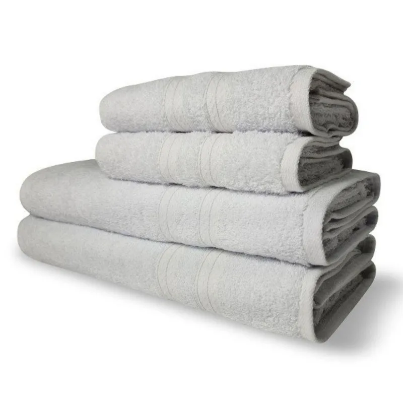 Jogo De Toalhas Itália Soft 4 Pçs - 2 Banho E 2 Rosto 430g-m 100% Algodão Branco