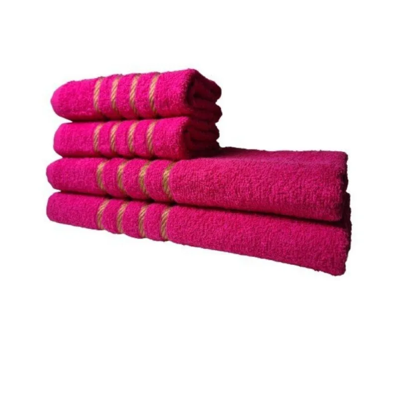 Jogo De Toalha 2 Banho 2 Rosto 4pçs Montreal 100% Algodão Rosa - OUTRAS - Cama, Mesa E Banho