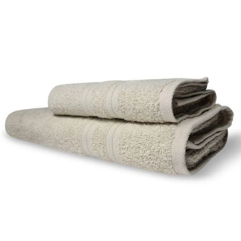 Jogo De Toalhas Itália Soft 100% Algodão 430g-m2 Super Grossa Bege Toalhas Beka