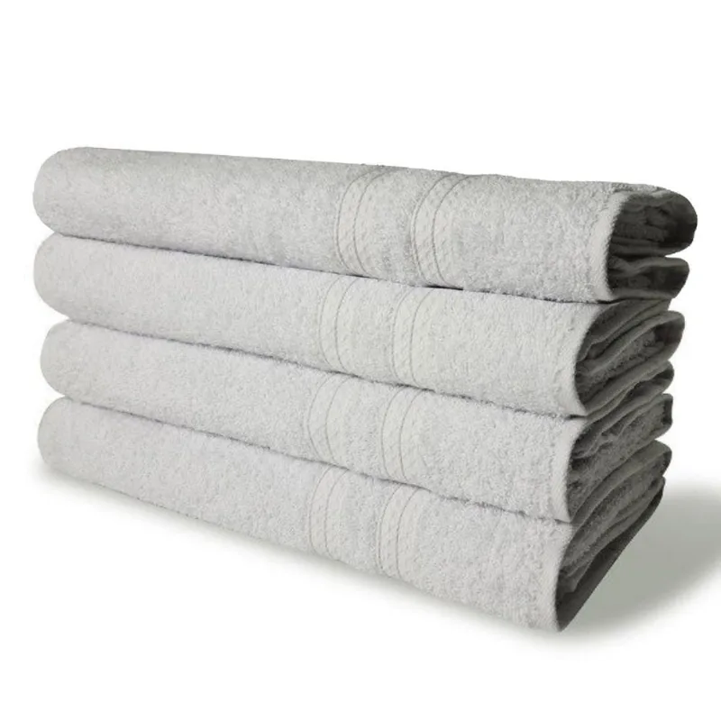 Kit 4 Toalhas De Banho 430g/m² Grande Super Grossa 80x150cm Itália Soft Branco