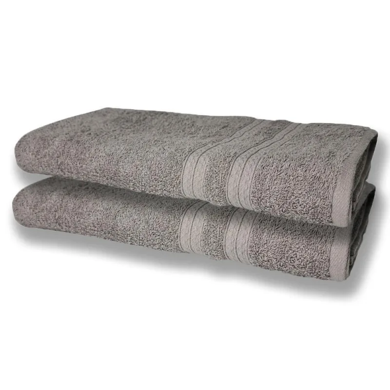 2 Toalhas Super Felpudas Grande E Grossa Algodão 80x150 Itália Soft Beka - Cinza