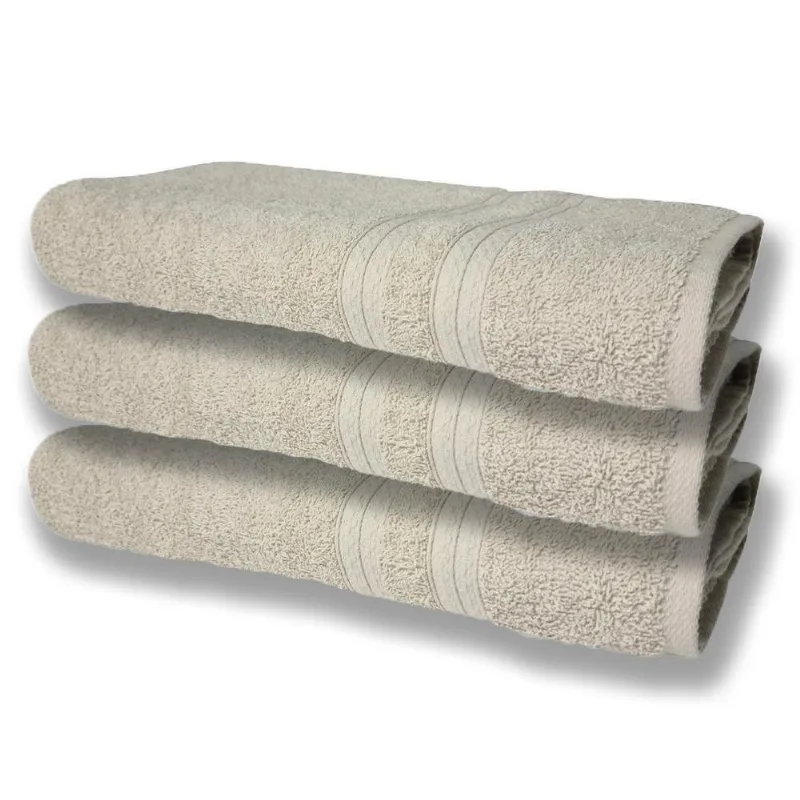 3 Toalhas Super Felpudas Grande E Grossa Algodão 80x150 Itália Soft Beka Bege Bege