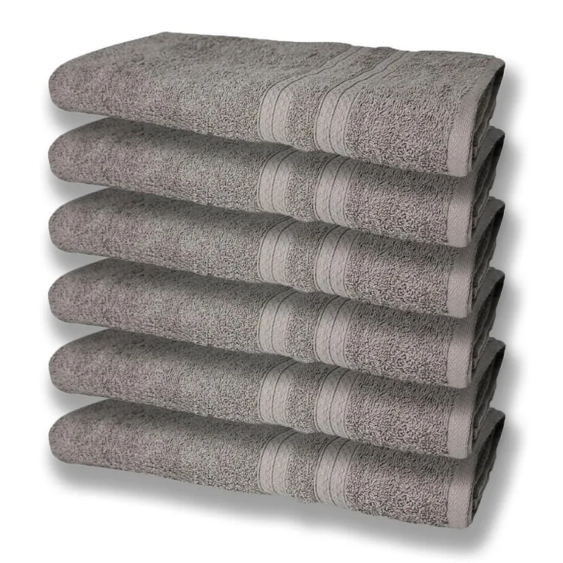 6 Toalhas Grande Super Felpudas E Grossa Algodão 80x150 Itália Soft Beka - Cinza