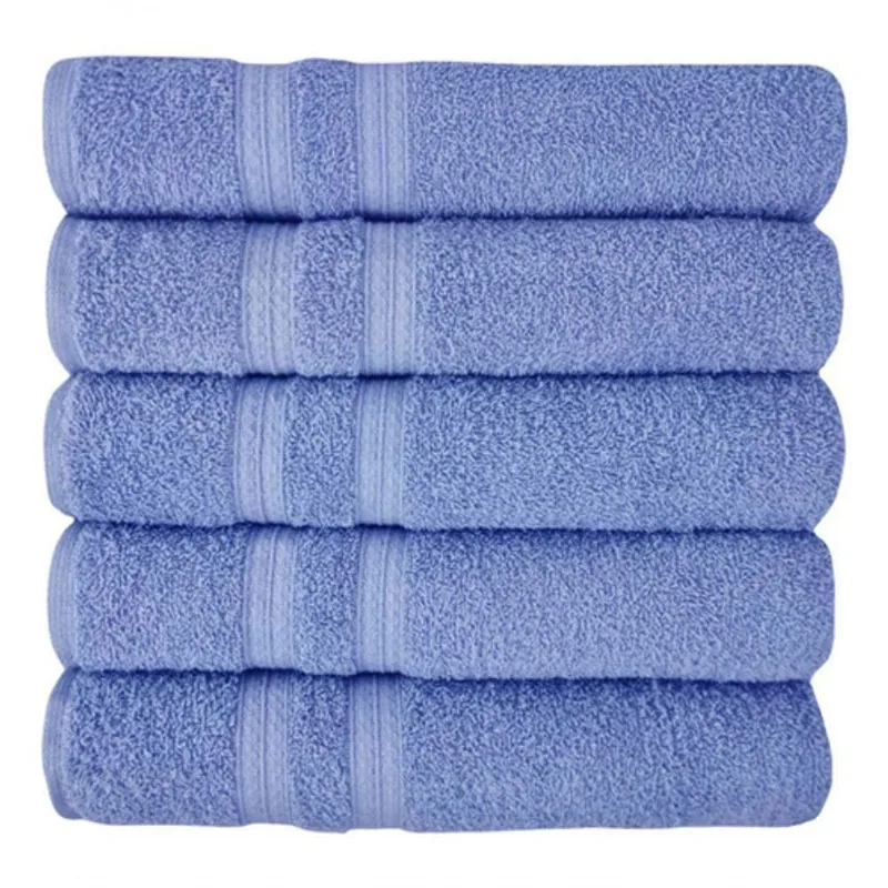 Kit 5 Toalhas Super Grossa E Felpuda 80x150cm Azul Beka