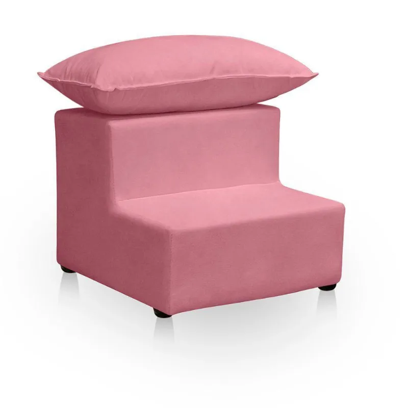 Escada Escadinha 2 Degraus Para Maca Estetica Com Almofada Escada De Maca Tatuagem Suede Rose