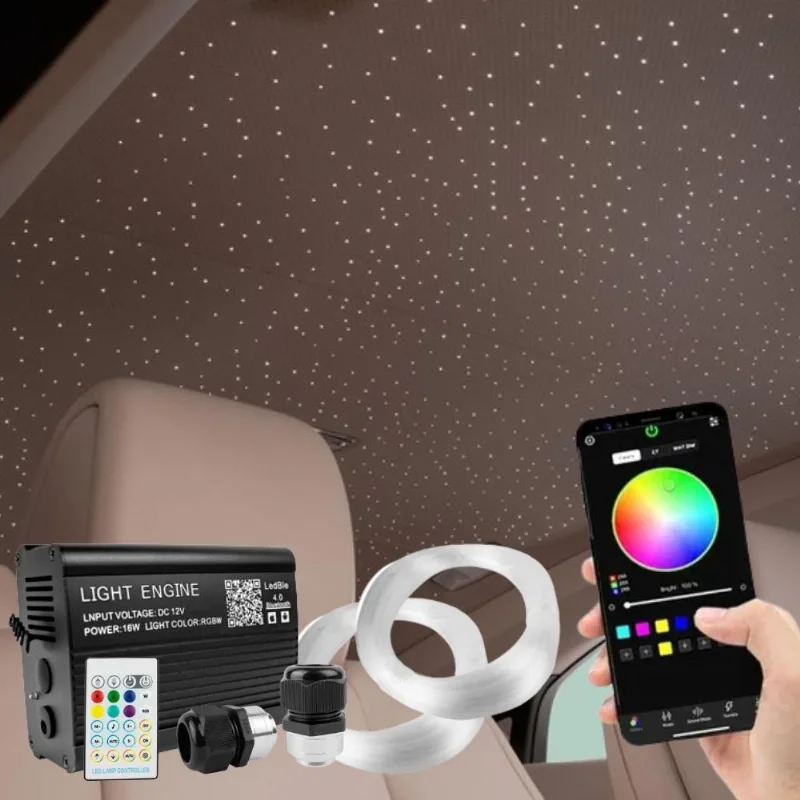 Kit Constelação Teto Estrelado Carro Rgb Aikon 900 Luzes