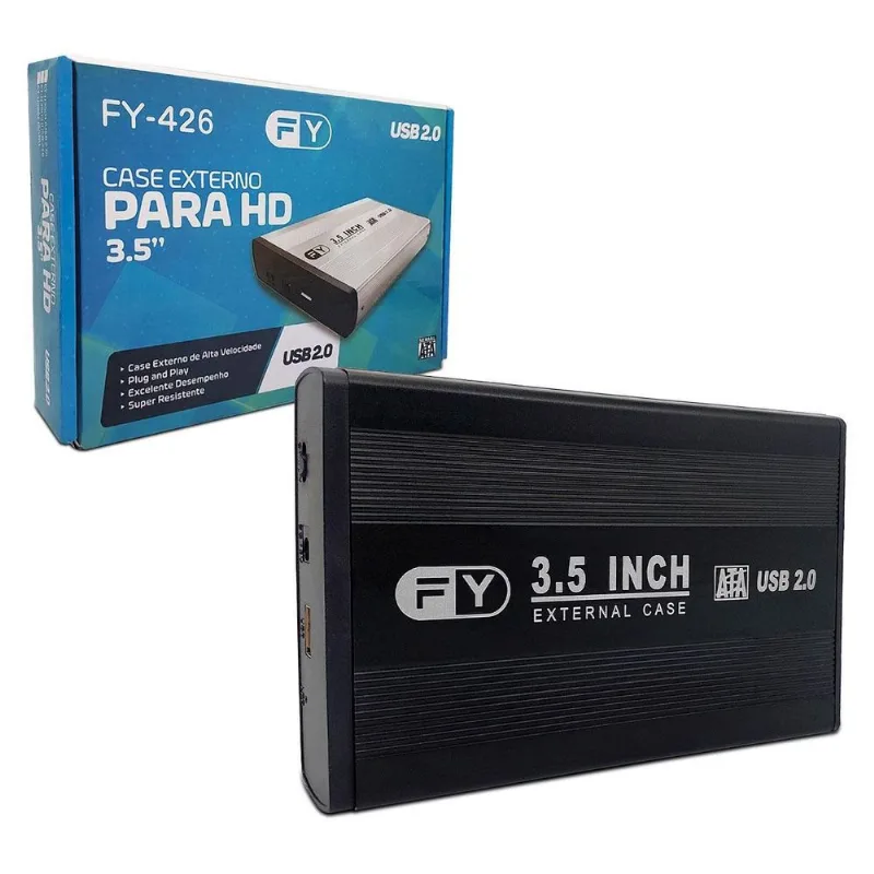 Gaveta P/hd 3.5 Cdc, Usb 2.0, Preto - Fy426