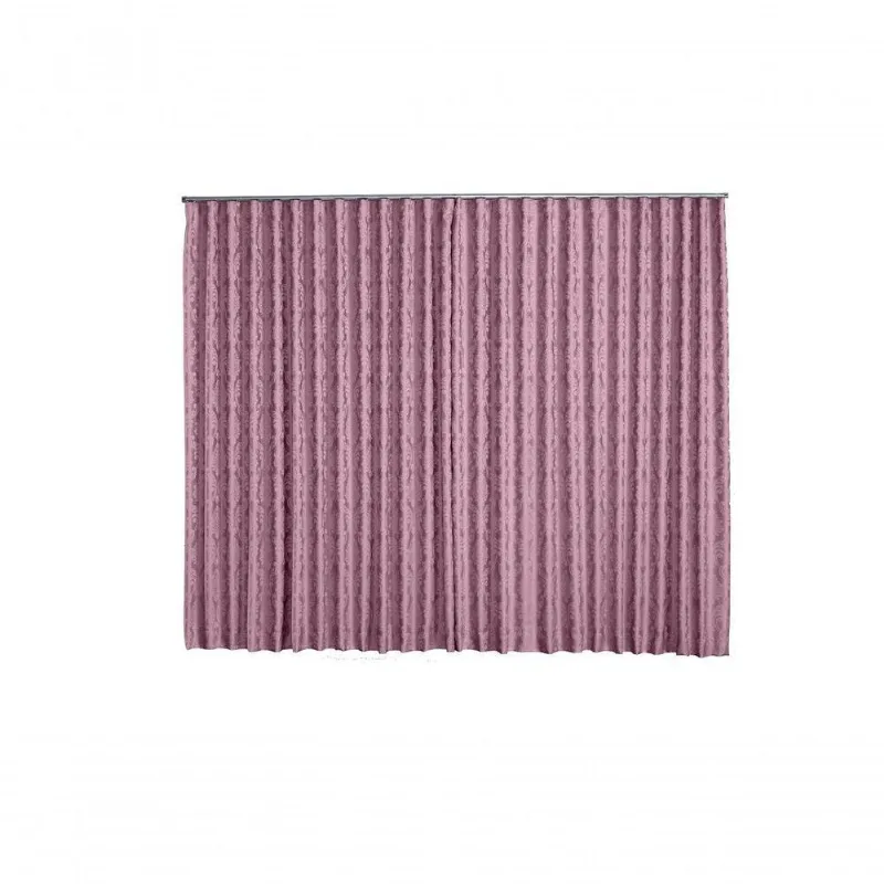 Cortina Jacquard 2,80x2,50 Para Trilho Suíço Preto