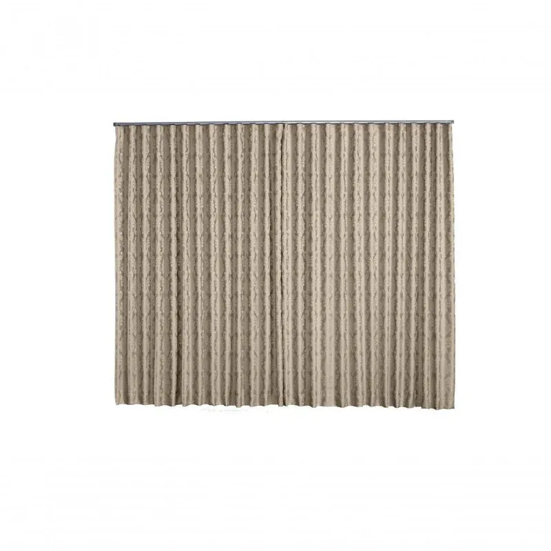 Cortina Jacquard 5,00x2,30 Para Trilho Suíço Marrom-escuro