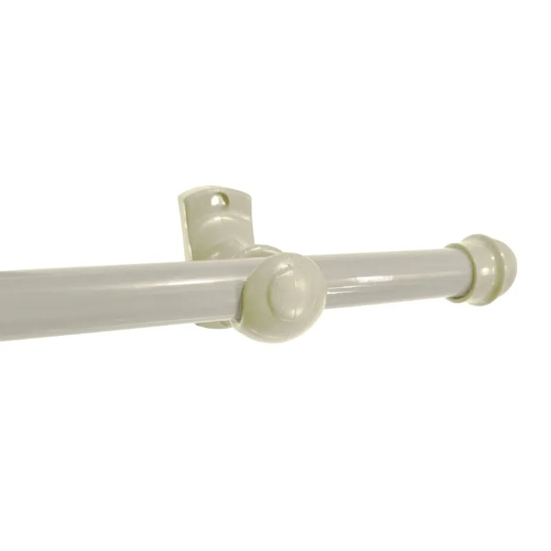 Kit Varão Cortina 3m Parede Grande 19mm Suporte Simples