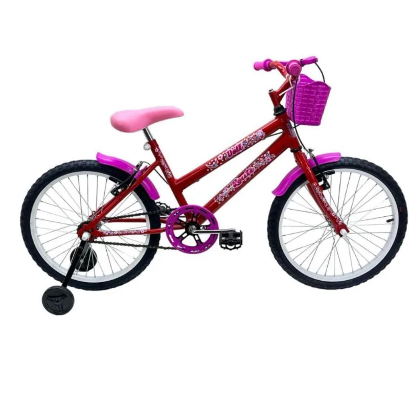 Bicicleta Infantil Aro 20 Feminina Doll + Rodinha Lateral