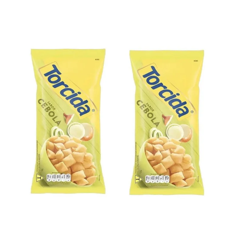 Kit Salgadinho Torcida Sabor Cebola Com 10 Unidades De 70G