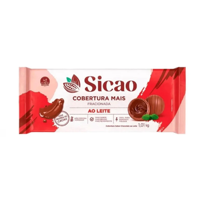 Barra 1,01Kg Sicao Cobertura Mais Chocolate Ao Leite