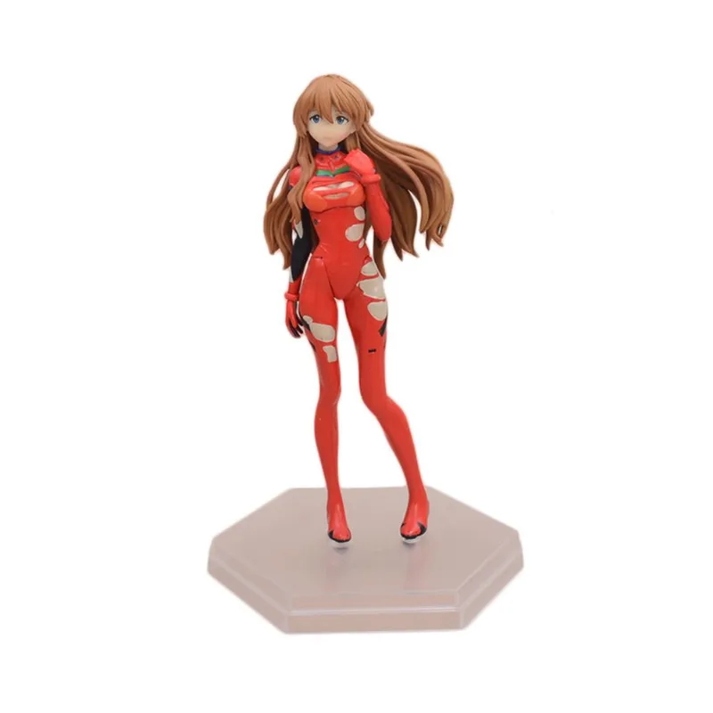 Figura Evangelion Asuka Em Pvc Modelo 19 Cm Com Traje De Batalha