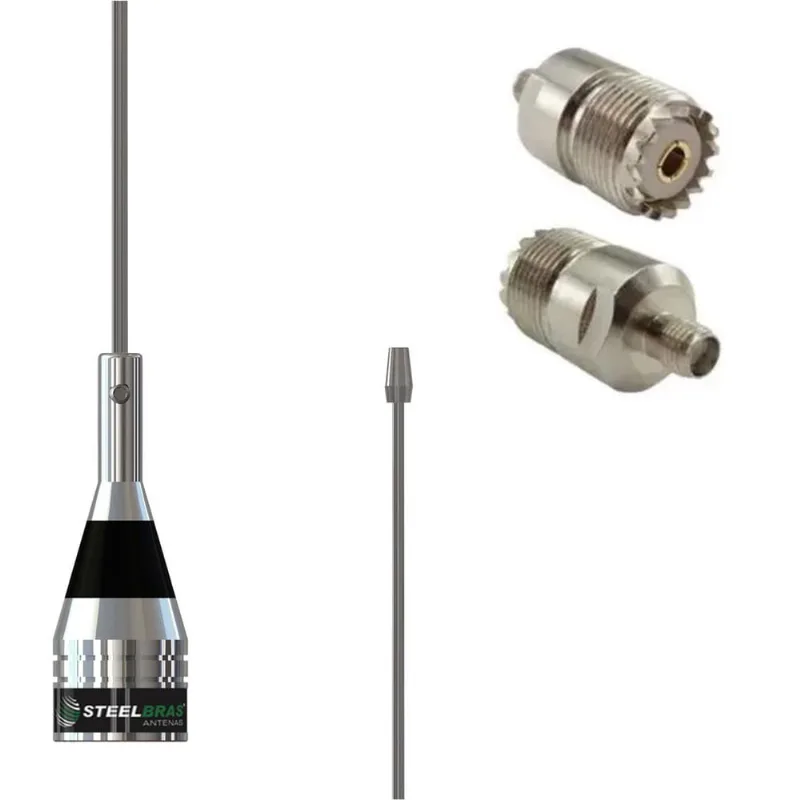 Antena Vhf 1/4 Aviação 108-900mhz Ap8186 Adaptador Sma Femea X Uhf Femea