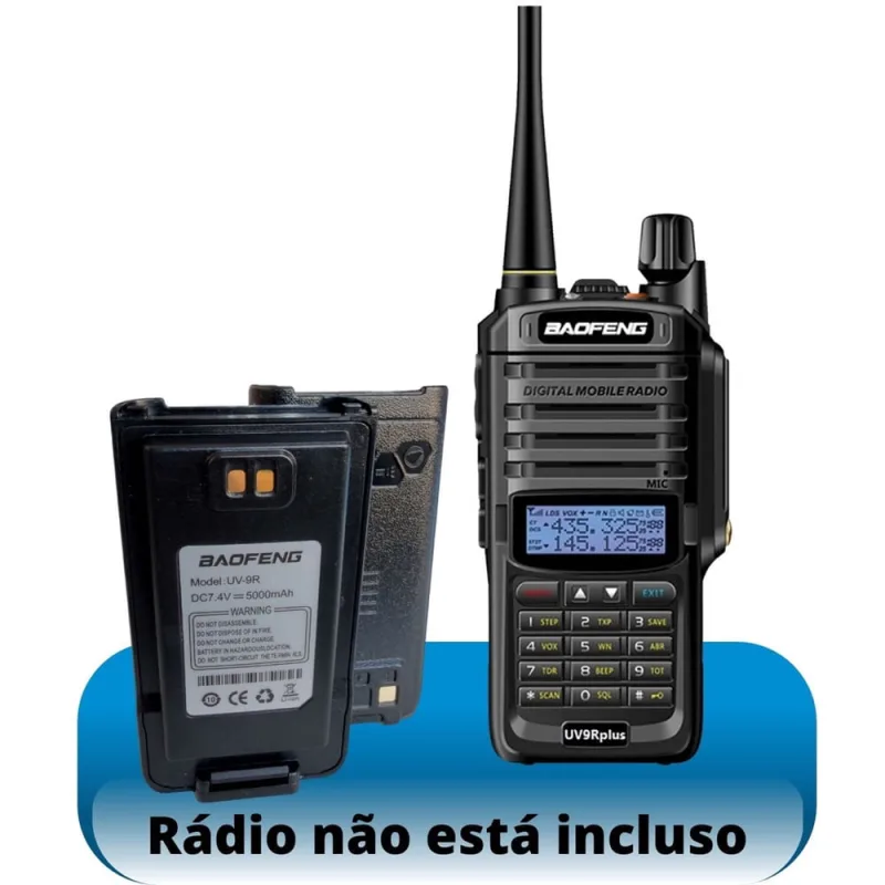 Bateria para rádio Comunicador Baofeng UV9R UV-9R plus - Não Disponível - Telefonia