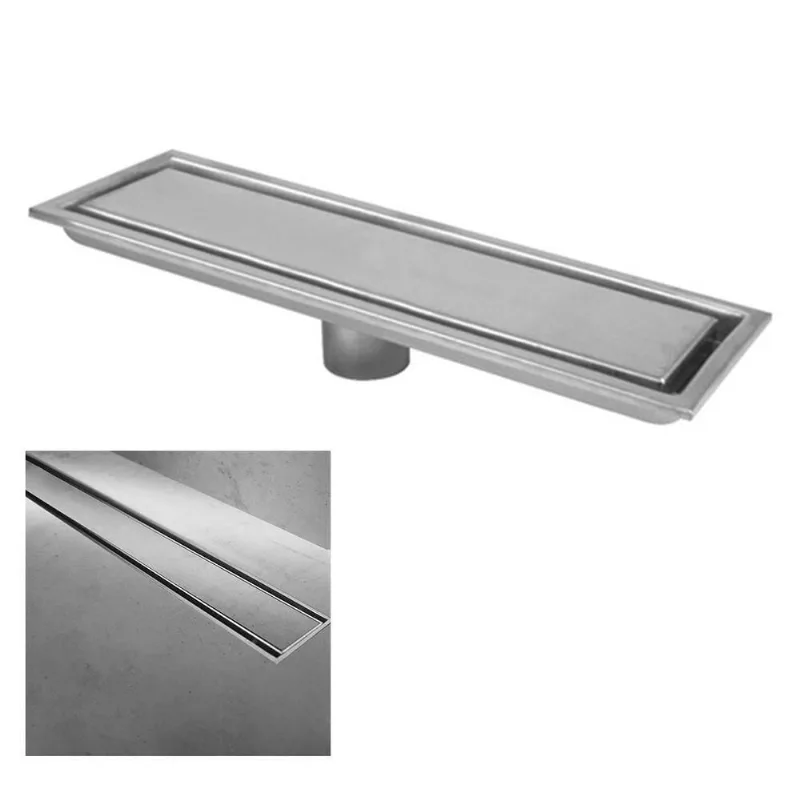 Ralo Linear Oculto Inox 40cm Banheiro Lavabo Anti Odor Anti Inseto Invisivel Seguro Higienico