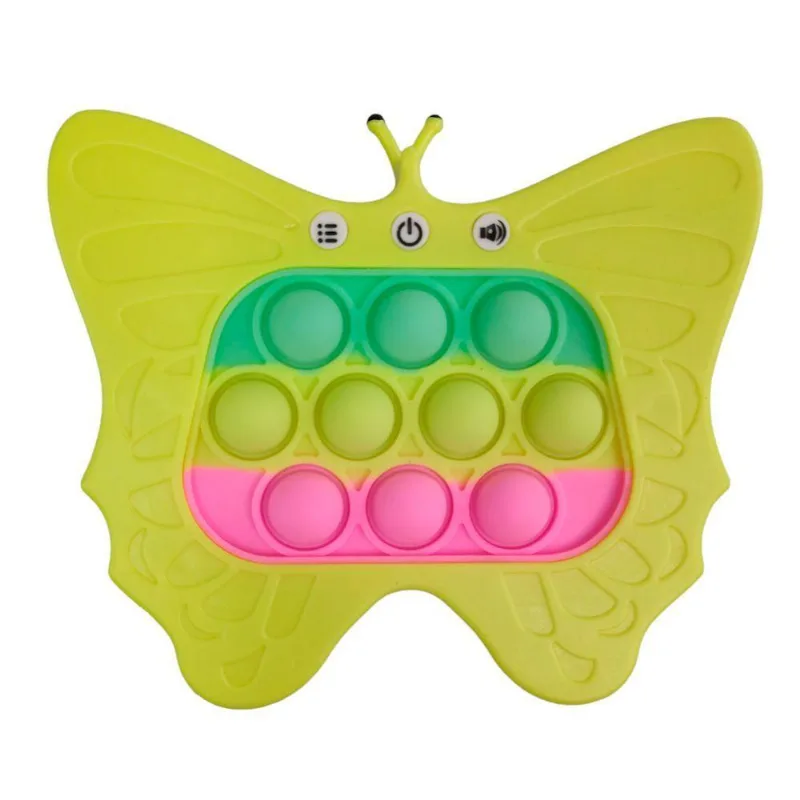 Pop It Mini Game Interativo Borboleta 4 Modos Som Luzes Jogo Anti Estresse Fidget Sensorial Portatil Ansiedade